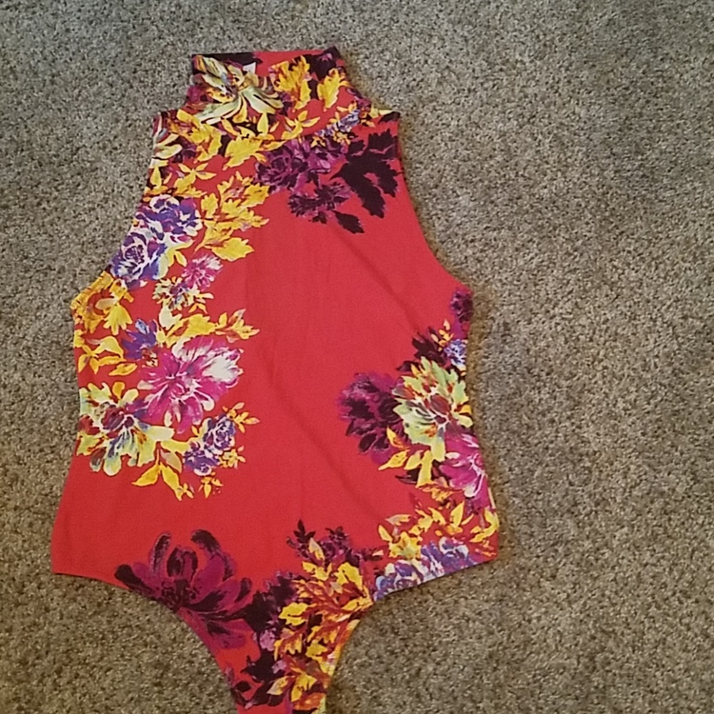 Size M Free People mock tutleneck body suit